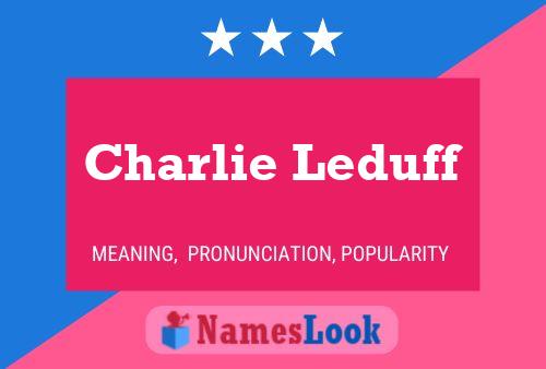 Charlie Leduff 名字海报