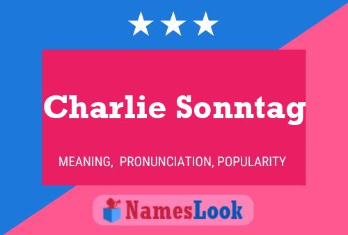 Charlie Sonntag 名字海报