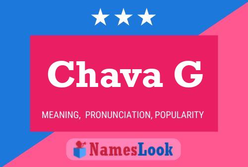 Chava G 名字海报