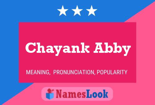 Chayank Abby 名字海报