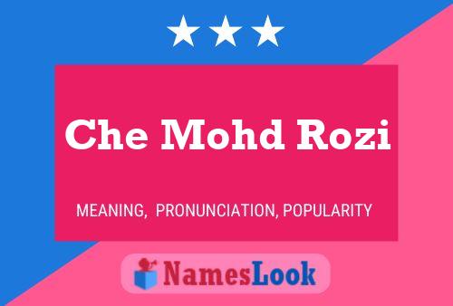 Che Mohd Rozi 名字海报