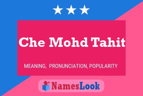 Che Mohd Tahit 名字海报