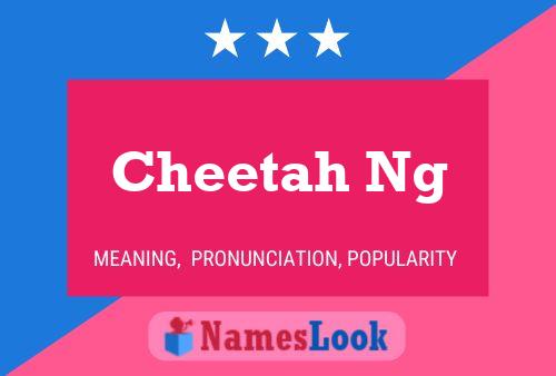 Cheetah Ng 名字海报