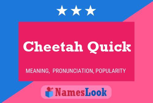 Cheetah Quick 名字海报