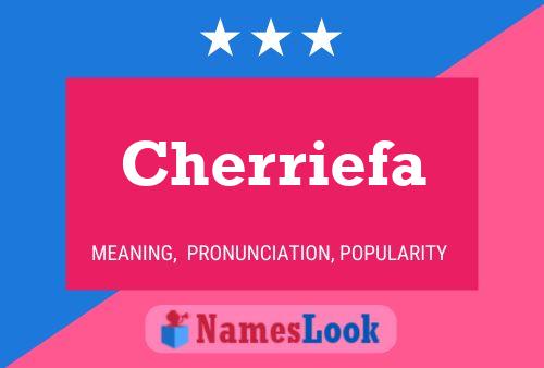 Cherriefa 名字海报