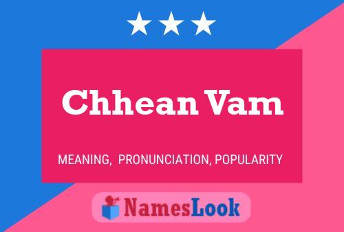 Chhean Vam 名字海报