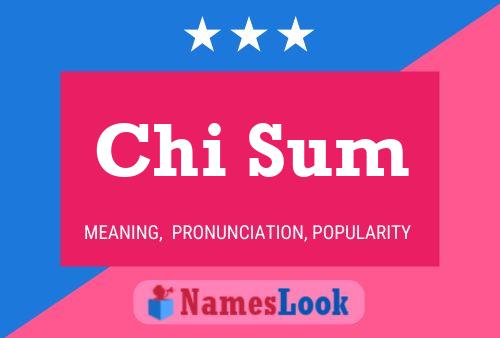 Chi Sum 名字海报