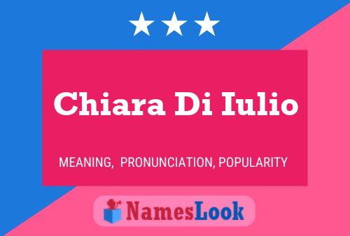 Chiara Di Iulio 名字海报