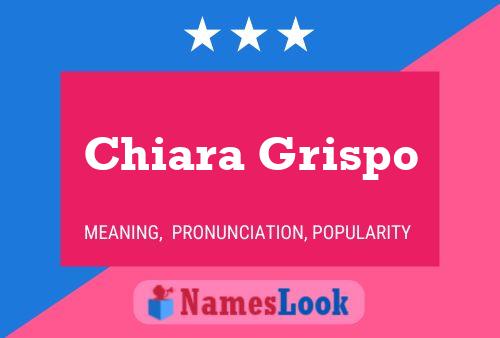 Chiara Grispo 名字海报