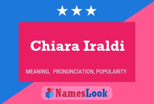 Chiara Iraldi 名字海报