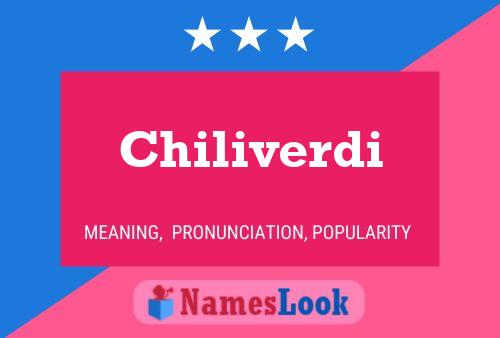 Chiliverdi 名字海报