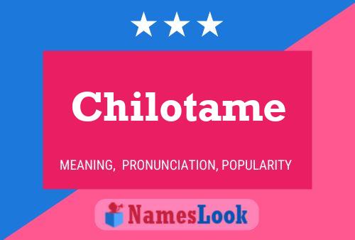 Chilotame 名字海报