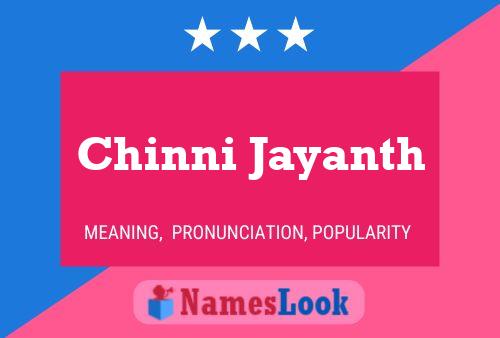 Chinni Jayanth 名字海报