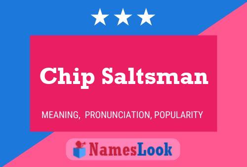 Chip Saltsman 名字海报