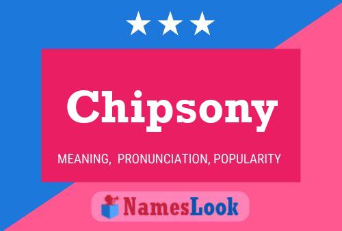 Chipsony 名字海报