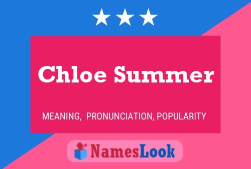 Chloe Summer 名字海报