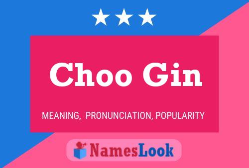 Choo Gin 名字海报