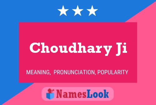 Choudhary Ji 名字海报