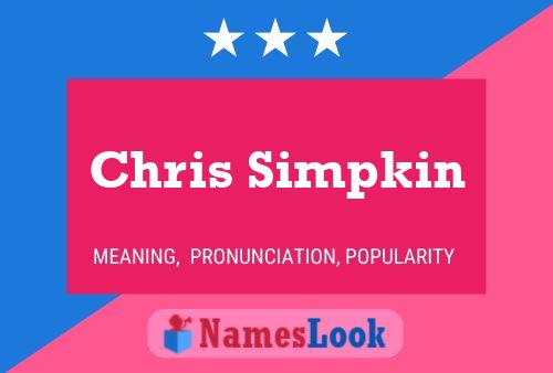 Chris Simpkin 名字海报