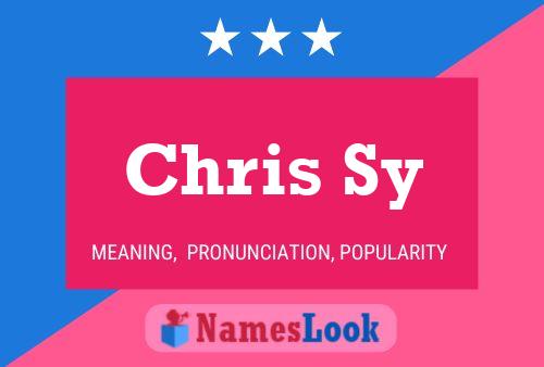 Chris Sy 名字海报