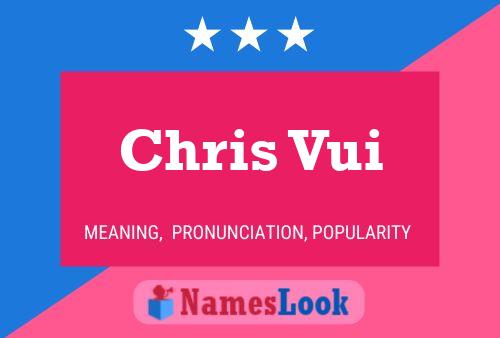 Chris Vui 名字海报