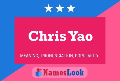 Chris Yao 名字海报