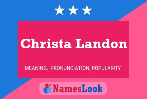 Christa Landon 名字海报