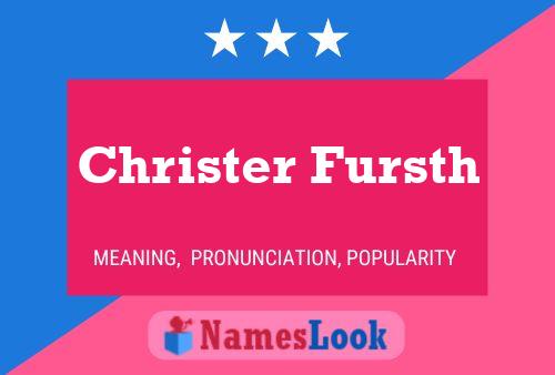 Christer Fursth 名字海报