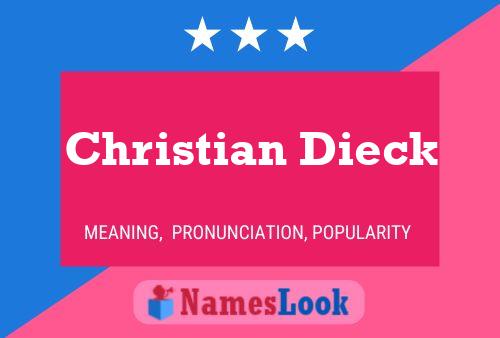 Christian Dieck 名字海报