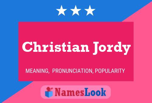 Christian Jordy 名字海报