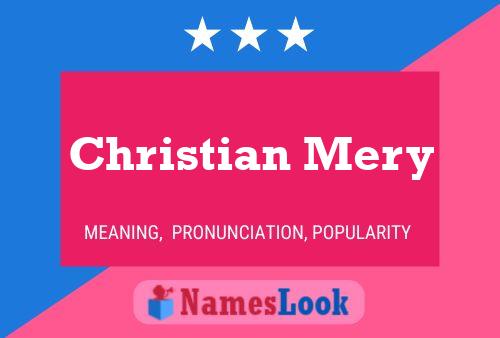 Christian Mery 名字海报