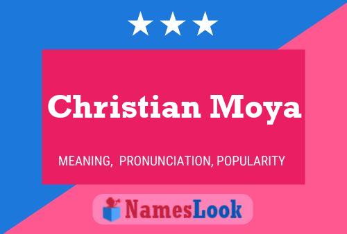 Christian Moya 名字海报