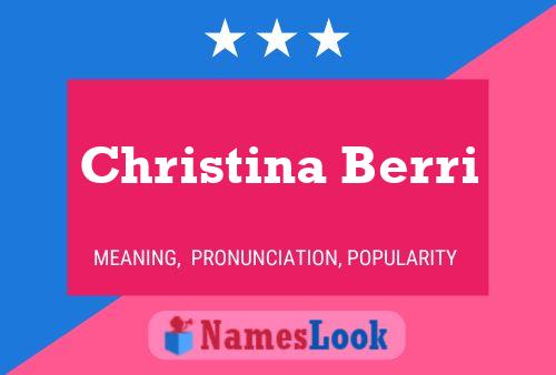 Christina Berri 名字海报