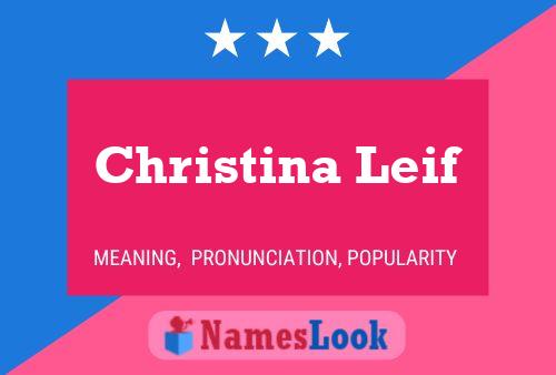 Christina Leif 名字海报