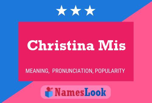 Christina Mis 名字海报