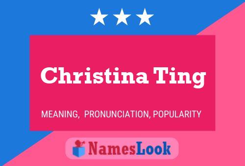 Christina Ting 名字海报