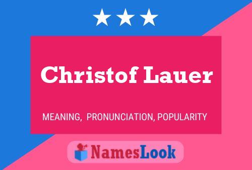 Christof Lauer 名字海报