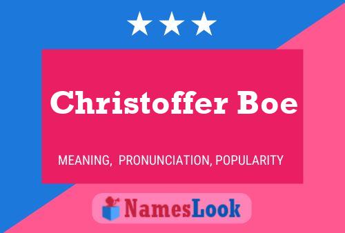 Christoffer Boe 名字海报