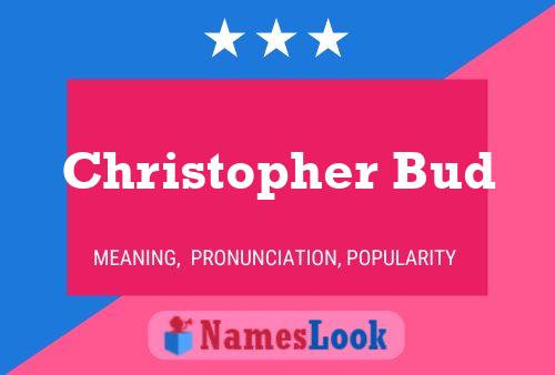 Christopher Bud 名字海报