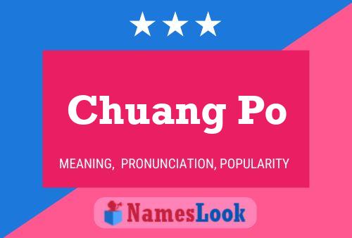 Chuang Po 名字海报