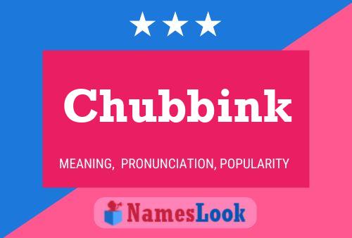 Chubbink 名字海报