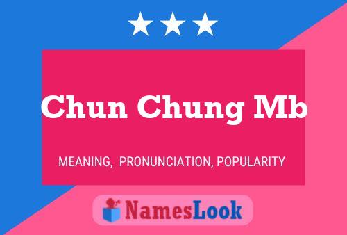 Chun Chung Mb 名字海报