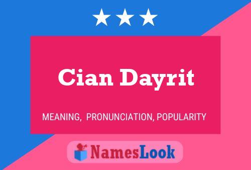 Cian Dayrit 名字海报