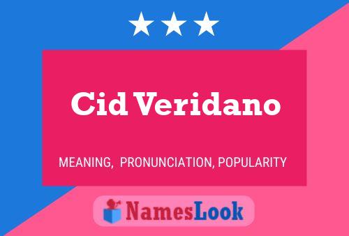 Cid Veridano 名字海报