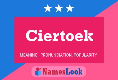 Ciertoek 名字海报