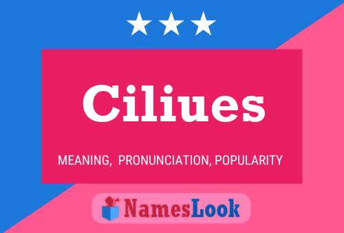 Ciliues 名字海报