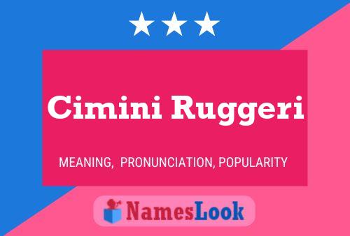 Cimini Ruggeri 名字海报