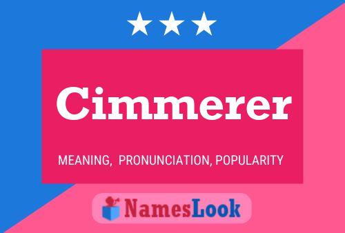 Cimmerer 名字海报