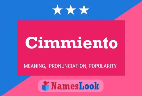 Cimmiento 名字海报