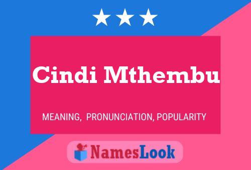 Cindi Mthembu 名字海报